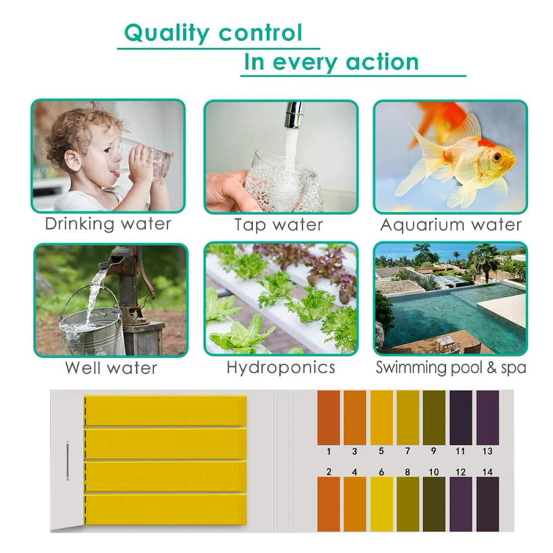 Description Picture 5 of item800 Strips 0-14 PH Alkaline Acid Indicator Paper Water Saliva Litmus Testing Kit for Test Body Acid Alkaline pH Level Skin Care