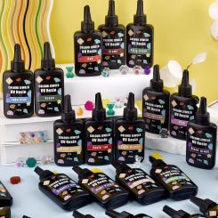 30 Colors UV Resin Glue 100g Epoxy Glue Hard Ultraviolet Curing DIY UV Glue Color Resin Jewelry Making Quick Drying Glue Clear