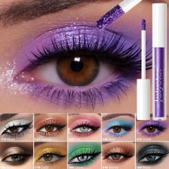 Metallic Purple Liquid Eyeshadow Pen Shimmer Pink Green Blue Gold Diamond Shiny Eye Shadow Stick Giltter Highlighter Pen Makeup