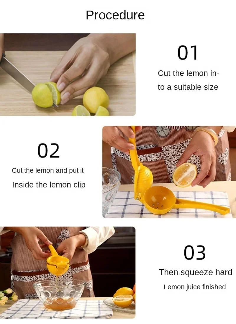 Description Picture 3 of item2024 Home Manual Lemon Squeezer Aluminum Alloy Hand Pressed Orange Fruit Juicer Portable Practical Kitchen Tools Mini Blender