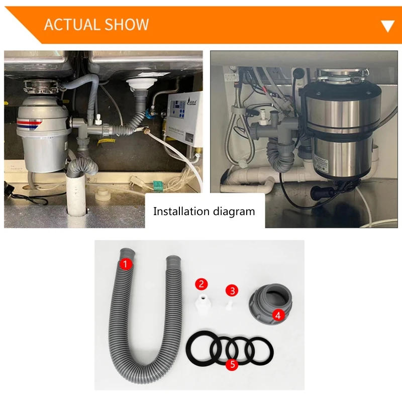 Description Picture 5 of item45cm Kitchen Sewer Pipe Flexible Bathroom Sink Drains Downcomer Wash Basin Anti-backflow Plumbing Hose Stretchable New Dropship