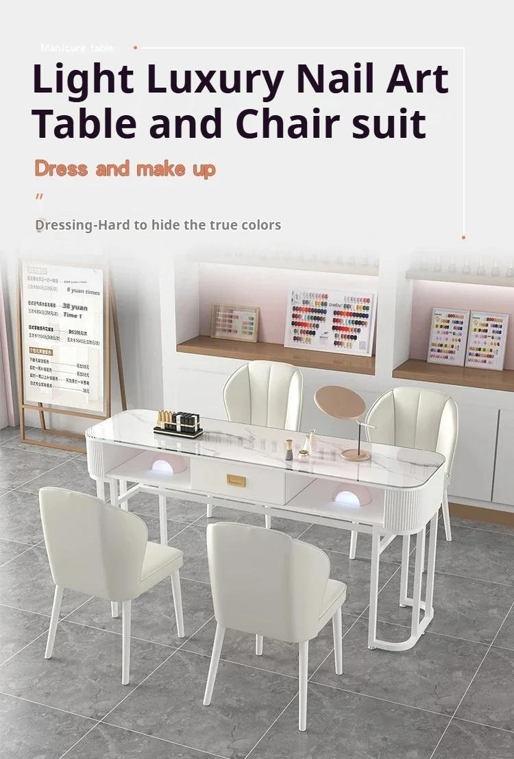 Description Picture 2 of itemCorner Tables Nail Salon Furniture Desk Pedicure Nails Professional Table Makeup Organizer Manicure mesas de manicura nail desk