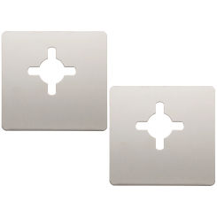 2 Pcs Door Locks for Front Ball Reinforcement Plate Plates Kick Stainless Steel Kit Repair Covers Knob