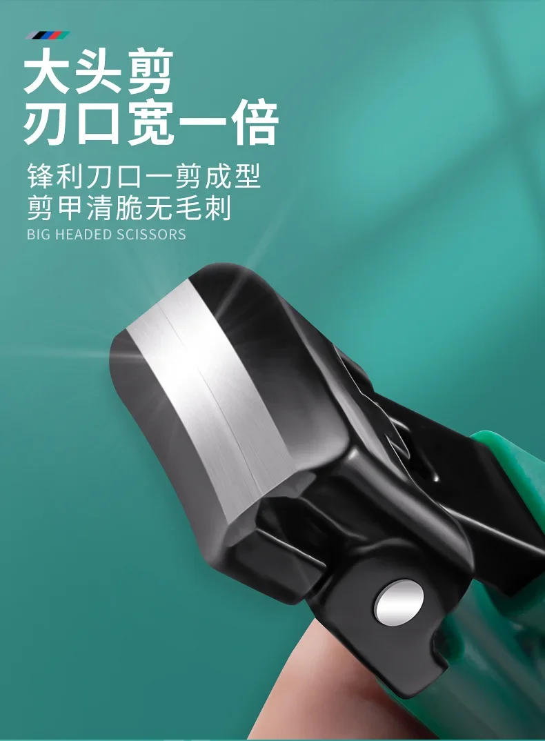 Description Picture 4 of itemPortable Ultra Sharp Nail Clippers Stainless Steel Wide Jaw Opening Anti Splash Toe Fingernail Trimmers Manicure Pedicure Tools