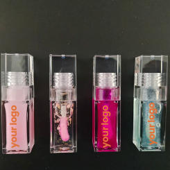 Magic Lip Oil Color Changing Lip Care Plumper Long lasting Moisturizing Cruelty Free Vegan Glitter Lipgloss Custom Logo 5pcs