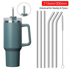 1Pcs Reusable Stainless Steel Straws Straight Bent Straws Vacuum Tumbler Themos Cup Straw for Stanley 30oz 40oz Tyeso Cup