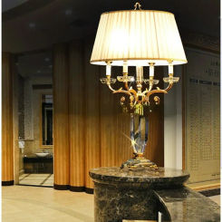 European Modern Newly D500mmH800mm Golden Crystal Table Light Desk Light Wedding Candelabra for Table Lamp AC 100% Guaranteed