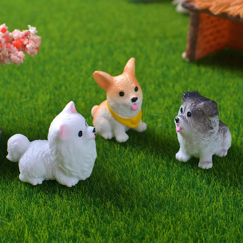 Description Picture 5 of item12pcs Figurines Miniatures Cute Simulation Dog Pomeranian Micro Landscape Ornaments for Home Decoration Decor Desk Accessories