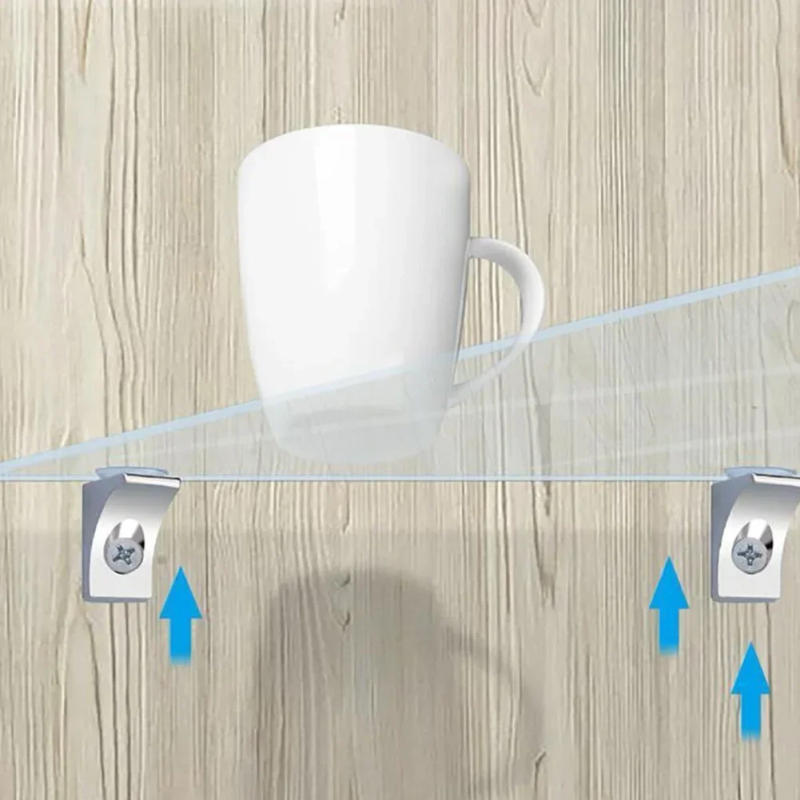 Description Picture 6 of item20Pcs Right Angle Glass Shelf Suction Cup Fixing Support Clip Bracket Clamp Holder For Board Cabinets Wardrobes Furniture