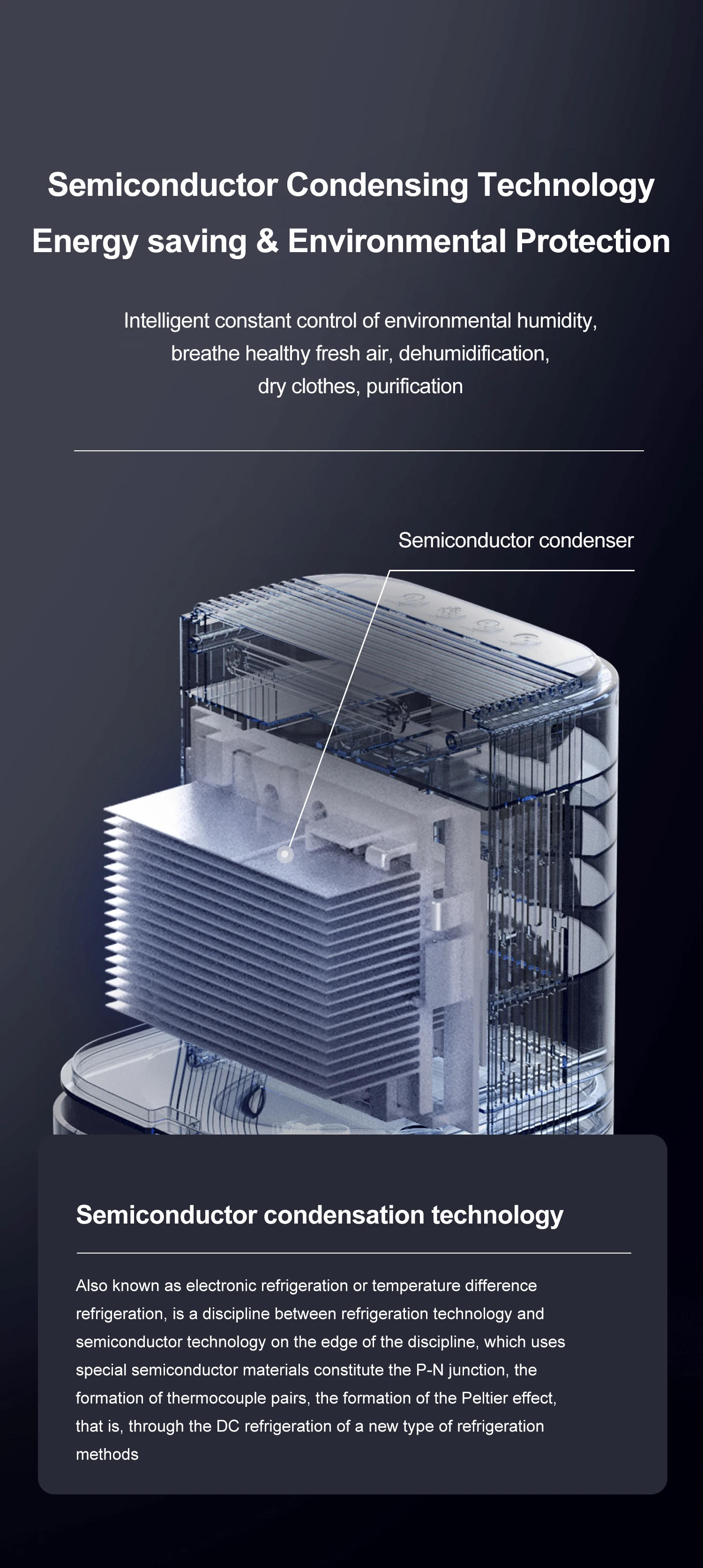 Description Picture 5 of item1700ML Small Dehumidifier Portable Home Air Dyer Large Capacity Indoor Moisture Remover Bedroom Office Silent Air Purification