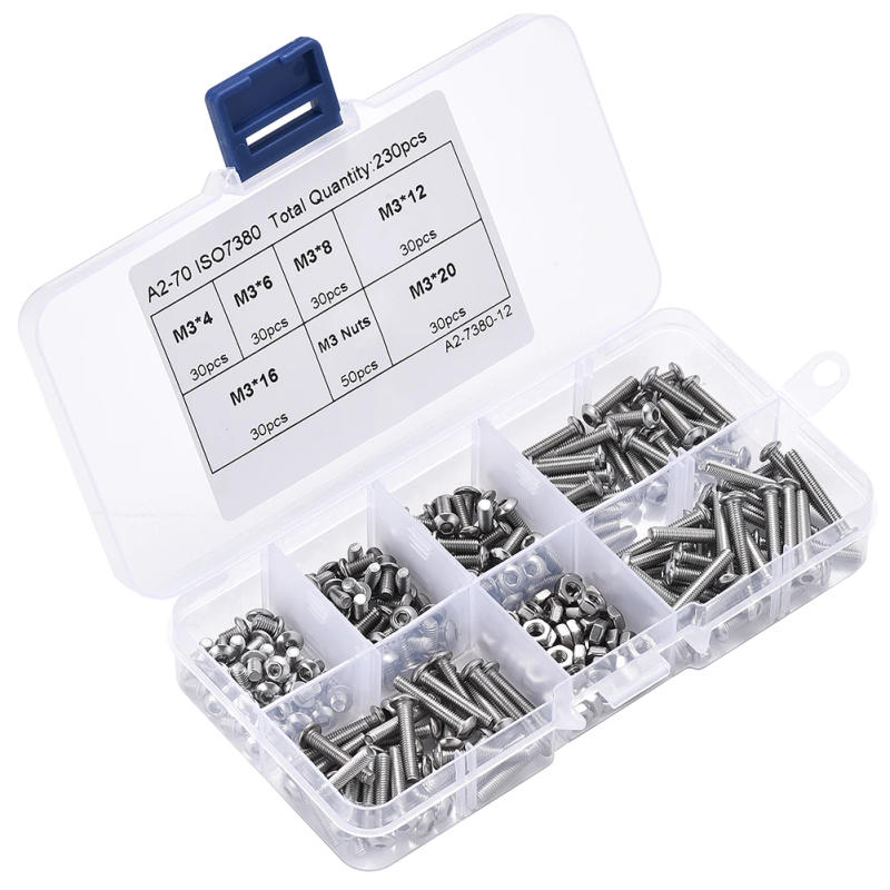 Description Picture 4 of itemBolts Screws Nuts Screw Set 304 Stainless Steel Construction Fasteners For Furniture Hardware Good Corrosion Resistance