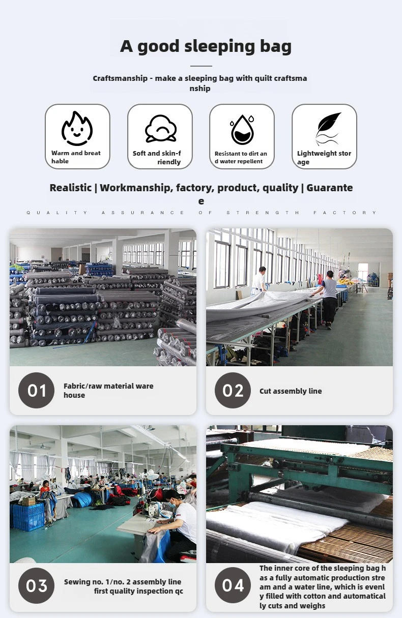 Description Picture 2 of itemOutdoor Sleeping Bag Splicable Spring Autumn Winter Double Ultralight Camping Sleeping Bag for Travel Camping Survival Gear