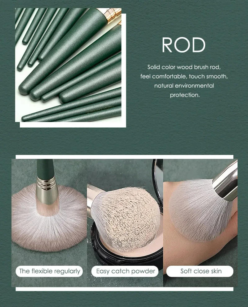 Description Picture 4 of item14pcs Makeup brush set Soft and fluffy makeup tools Cosmetics full set eye shadow brush powder blusher brush beauty makeup brush