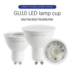 50pcs Energy-efficient LED Spotlight Gu10 Base AC220V AC110V 100V 3000K/4000K/6000K Foco Bulb Lamp for Home Decoration