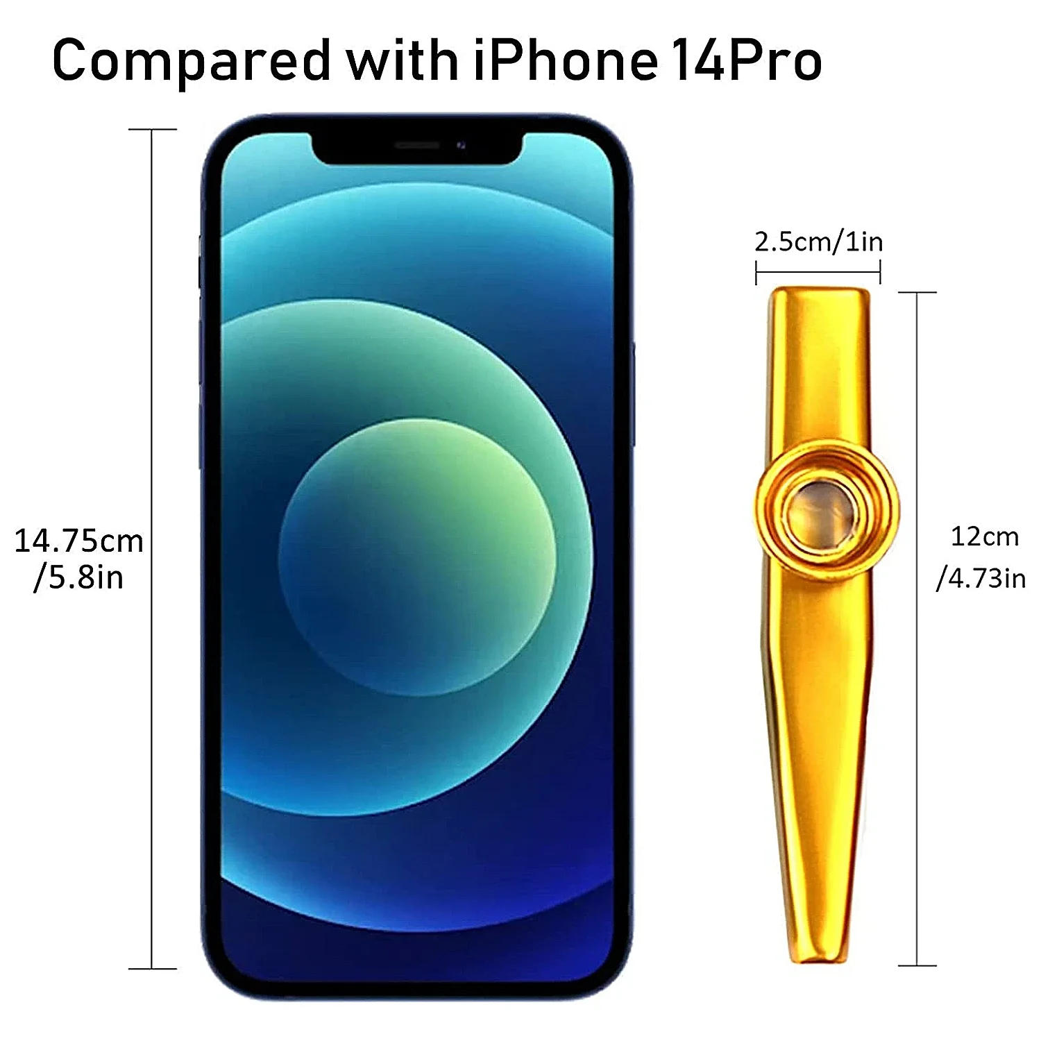 Description Picture 4 of itemMetal Kazoo Musical Instruments Flutes Diaphragm Mouth Kazoos Musical Instruments Good Companion for Guitar