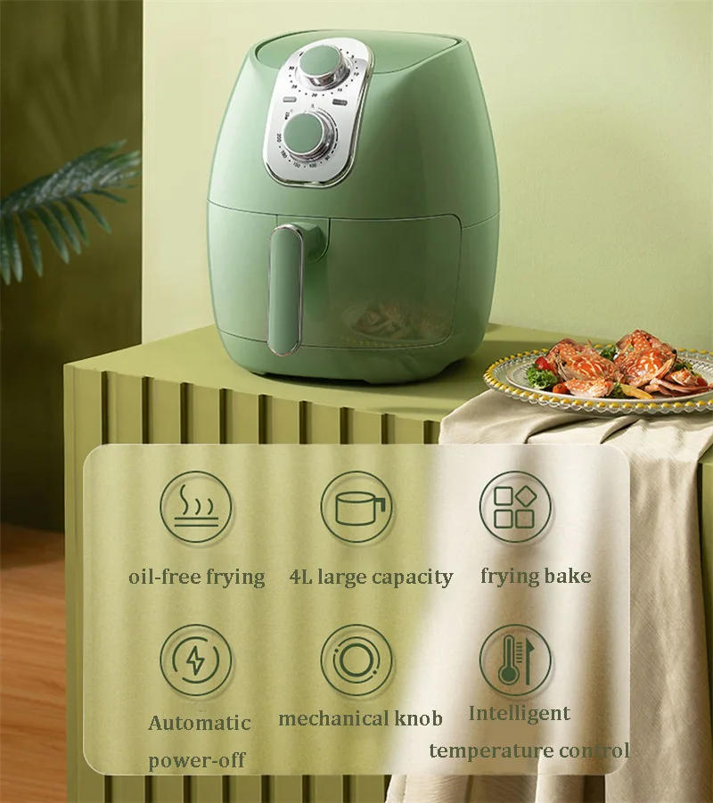 Description Picture 3 of itemHousehold Air Fryer Without Oil Large Capacity Inteligente Multifunctional 360°Baking Electric Deep Fryer Air Fryer Accessories