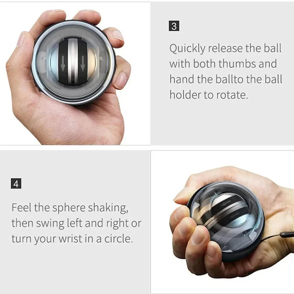 Description Picture 6 of itemWrist Ball Self-starting Gyroscope Gyro Power Hand Ball Muscle Relax Arm Wrist Force Trainer Fitness Sport Equipment Strength