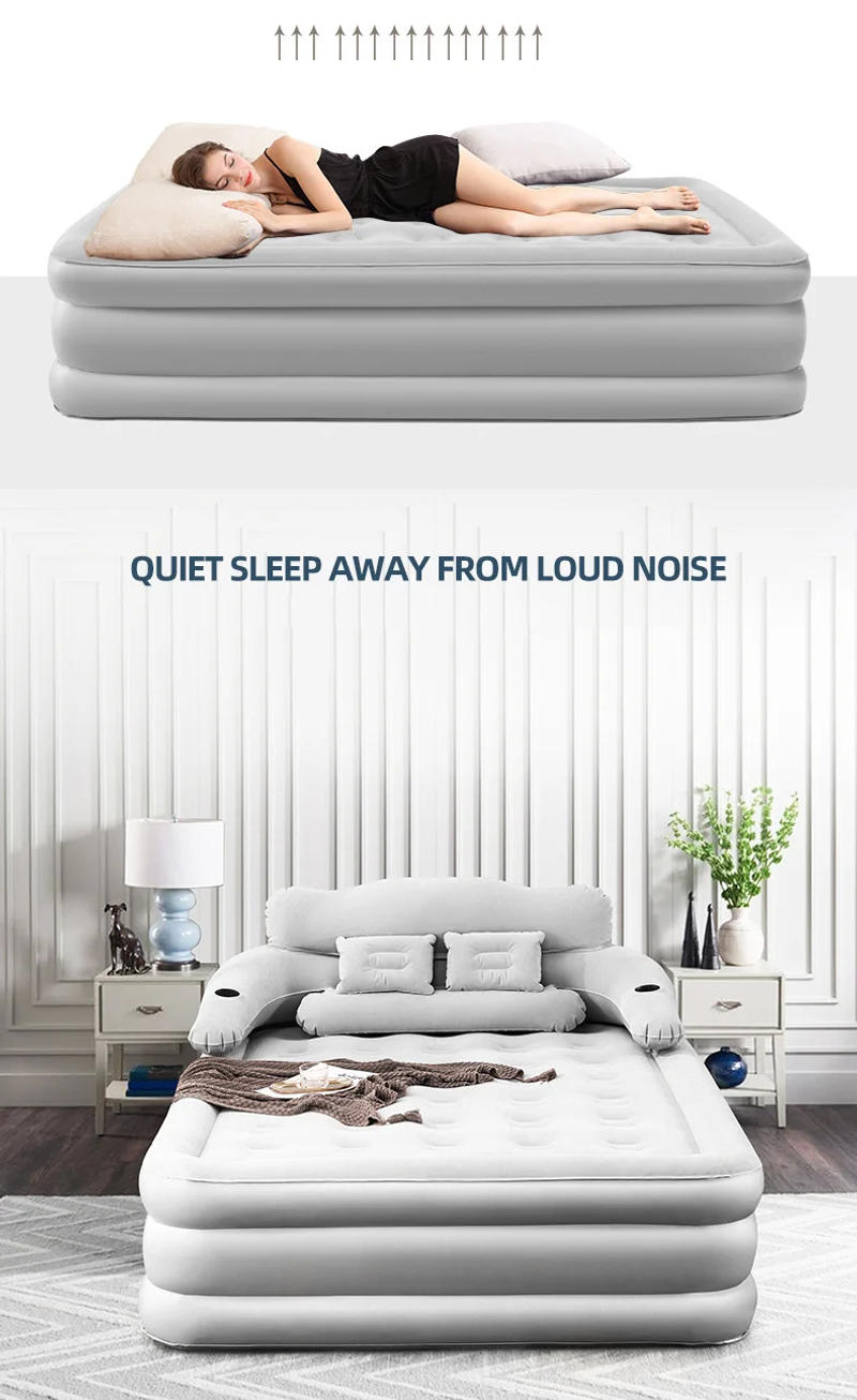 Description Picture 6 of item150*203cm Camping Air Bed with Backrest with Electric Pump Camping Mattress Automatic Inflatable Air Cushion Bed