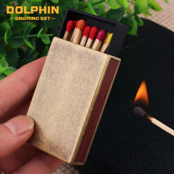 Portable Anti-Pressure Metal Match Box Retro Cigarette Matches Case 57*36*13mm
