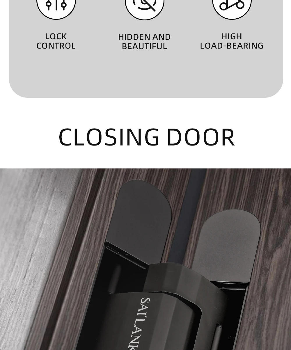Description Picture 4 of itemSAILANKA 2024 Invisible Door Hinges Three-dimensional Adjustable Hidden Cross Hinge Charniere Automatic Door Closing Rebound