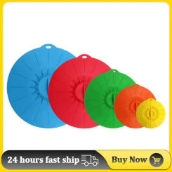 Silicone Suction Lids Fresh-keeping Anti-overflow Cover Microwave Oven Bowl Cup Covers Sealed Suction Lids Kitchen Vacuum Cover