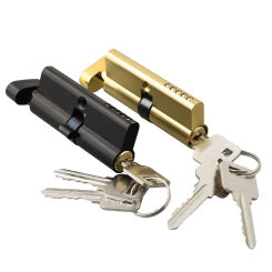 1 Set Door Cylinder Lock With 3 Keys Anti Pick Anti-Theft Door Lock Home Security Bedroom Thumb Turn Cylinder Door Lock