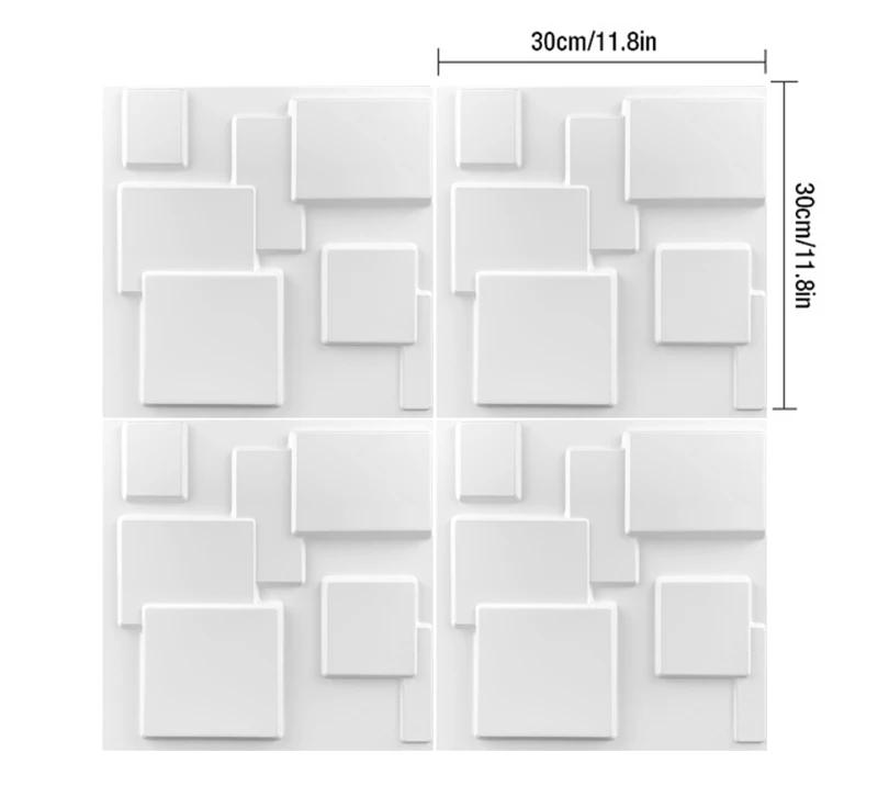 Description Picture 5 of item30x30cm 3D Wall Panel Geometric solid 3d Stone brick Living Room TV Background Decal Tile Mold 3D wall sticker bathroom kitchen