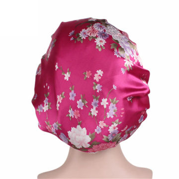 Hair Satin Bonnet Hair Styling Cap Sleeping Shower Cap Silk Women Night Sleep Head Cover Wide Elastic Band Hair Styling Tool