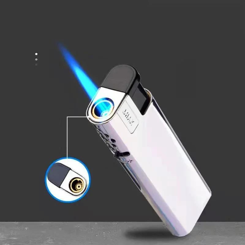 Description Picture 2 of item2024 New Windproof Lighter Blue Flame Jet Lighter High Power Cigar Lighter Kitchen BBQ Men Smoking Accessories Birthday Gift