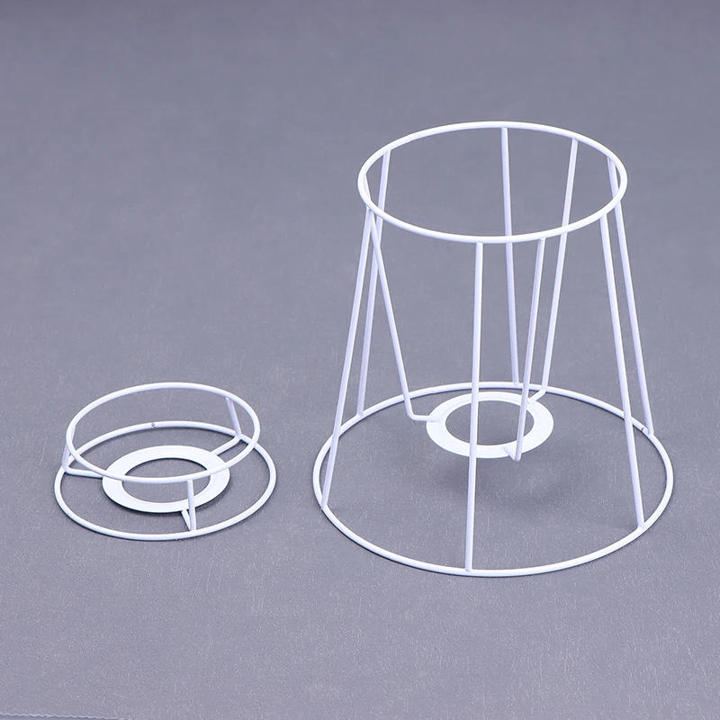 Description Picture 5 of itemLamp Lampshade Shade Wire Frame DIY Guard Ring Light Cage Holder Bulbpendant Drum Table Metal Vintage Cover Round Ceiling Iron