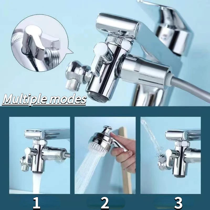Description Picture 5 of itemFaucet External Shower Set Bathroom Multi-function Massage Pressurized Copper Faucet Shower Toilet Basin Shampoo Accessories