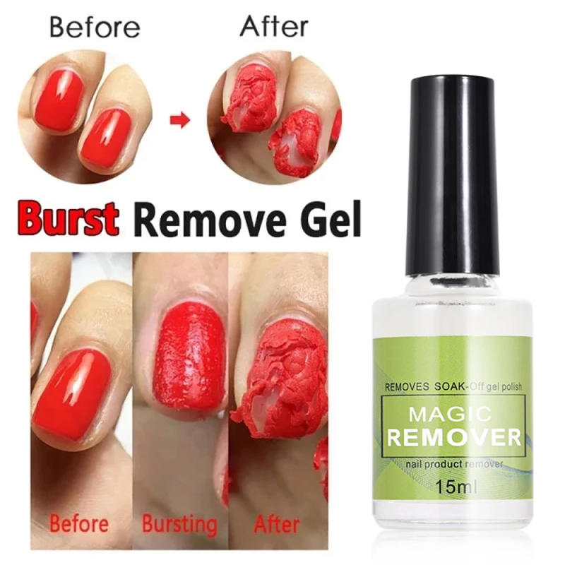 Description Picture 6 of item15ml Burst Gel Magic Fast Remover Nail UV Gel Polish Soak Off Primer Coat Cleaner Nail Degreaser Nail Remover Manicure Tool &S91