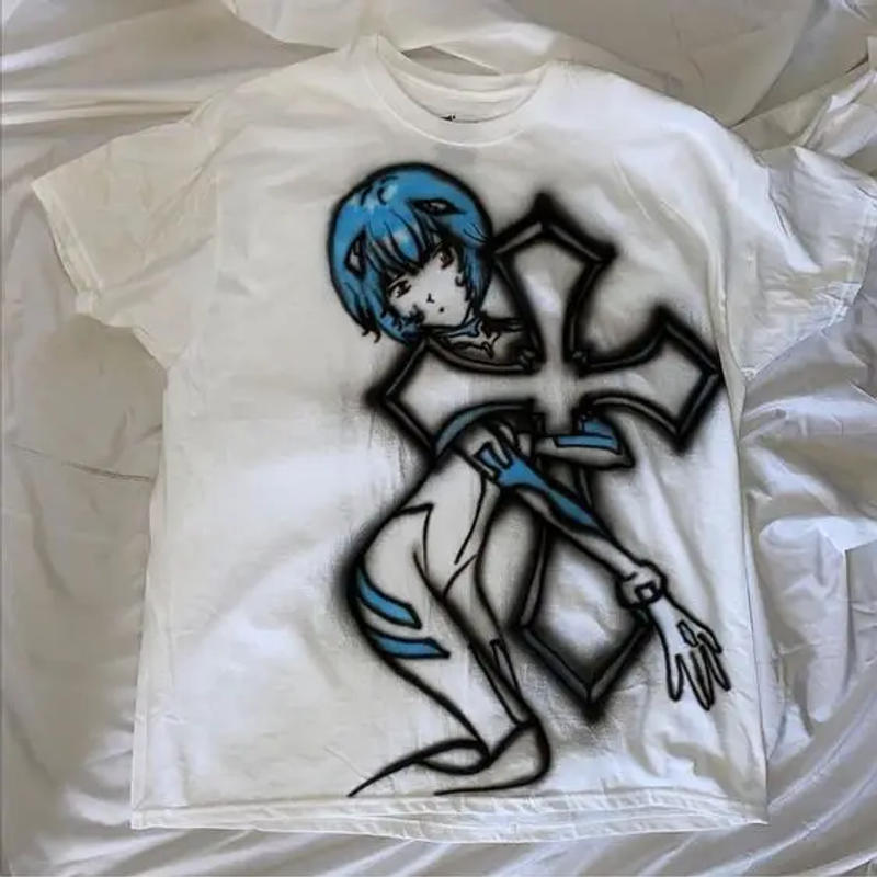 Description Picture 3 of item2000s Gothic Woman T-shirts Grunge Clothes Y2k Anime Kawaii Clothing Female Vintage Clothes For Women Baby Tees Y2k Tops T-shirt