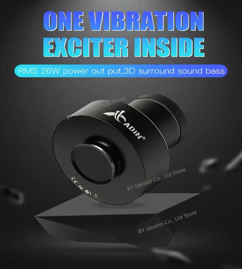 Description Picture 6 of itemAdin Portable Bluetooth Vibration Resonance Speaker Wireless Audio Subwoofer Vibro Speakers Sound Music Box Column Mic For Phone