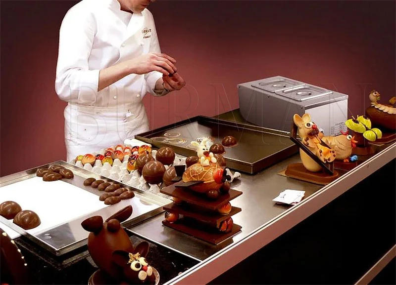 Description Picture 2 of itemElectric Chocolate Cheese Melting Machine Heater Commercial Double Hot Pot Fountain Boiler Dipping Cylinder Melter Pan Warmer