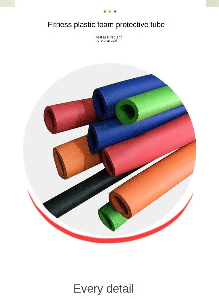 Description Picture 2 of item1M 6mm-50mm(Inner Diameter)  Foam Rubber Tube Fitness Equipment Handle Bars Thermal Insulation Pipe SpongeBlack Blue Green Red