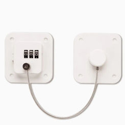 Security 3-digit Window Password Lock No Punching Black/white Baby Safety Lock ABS with Adhesive Coded Lock Refrigerator