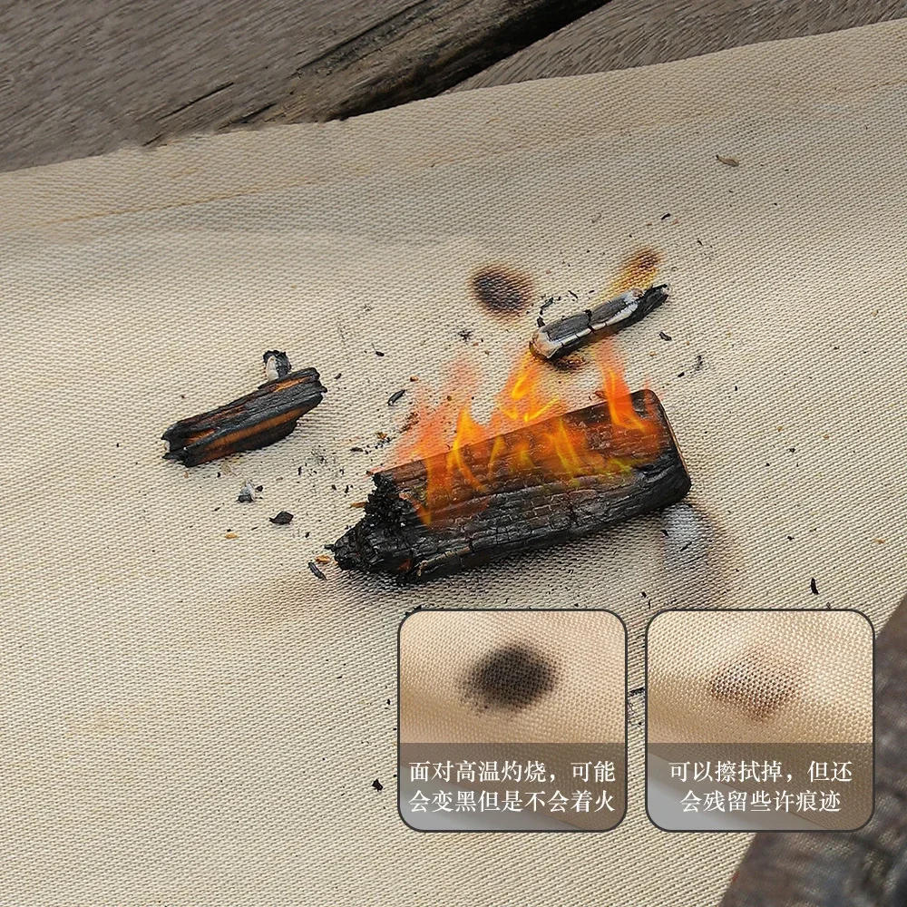 Description Picture 5 of itemOutdoor Camping Fireproof Cloth Picnic Barbecue Insulation Mat Flame Retardant High Temperature Fire Blanket Fiberglass Mat