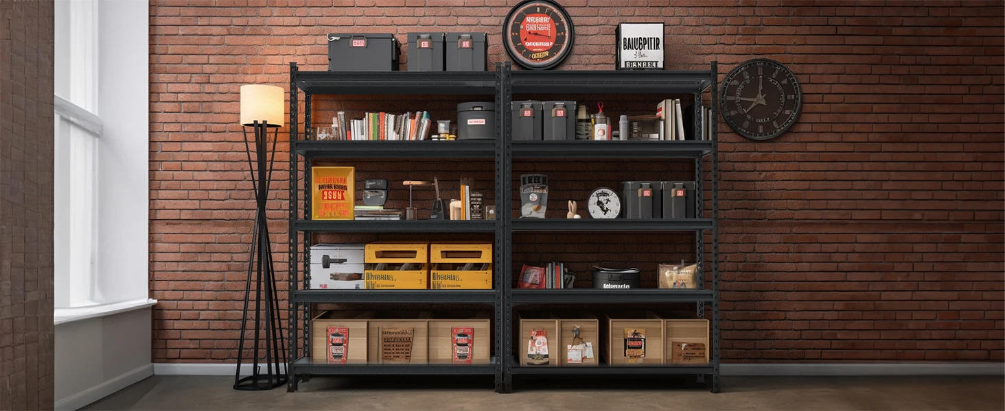 Description Picture 6 of item5-Tier Metal Shelving Unit, 48”W x 24”D x 72”H, Heavy Duty Adjustable Storage Rack, 4000 lbs Load Capacity (Total), for Garage,