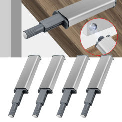 4pcs Cabinet Latch Push To Open Damper Catch Set For Door Drawer Cabinet Invisible Cabinet Door Handles