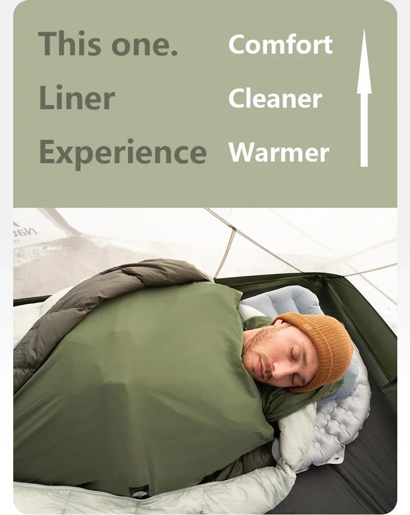 Description Picture 4 of itemNaturehike Sleeping Bag Liner Lightweight Single Sleeping Bag Cover Ultralight Comfortable Camping Sheets Travel Sleep Sack