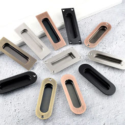 12cm Long Finger Flush Pulls for Closet Pocket Embedded Concealed Door Knobs Cabinet Drawer Hidden Buckle Kitchen Sliding Door