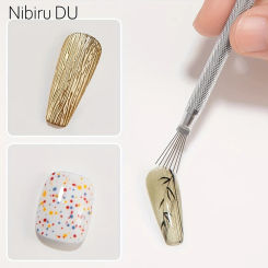 Professional 7 Pin Stripe Nail Art Liner Brush 3D Tip Ultra-thin Line Drawing Pen UV Gel Brushes Manicure Nail Painting Tools