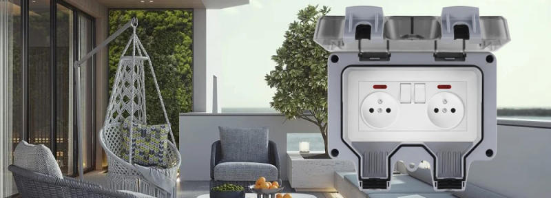 Description Picture 2 of itemIP66 Socket Waterproof Outdoor Socket Wall Power Socket 16A France Poland Czech Outlet Weatherproof Electrical Outlets Grounded