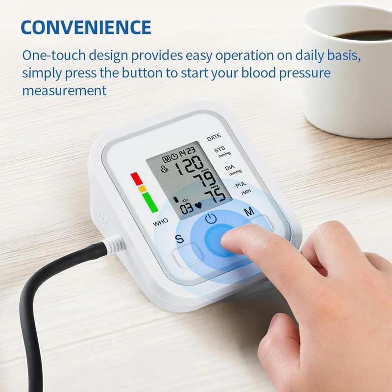 Description Picture 3 of itemAutomatic Tonometer Arm Blood Pressure Monitor Pressure Sensor Monitor BP Equipment Digital Tensiometer LED Display Arm Cuff