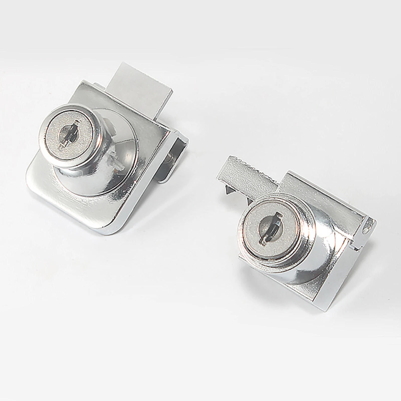 Description Picture 5 of item1 Set Zinc Alloy Single Glass Door Lock Showcase Cabinet Door Cylinder Sliding Glass Push Door Locks with Key Furniture Hardware