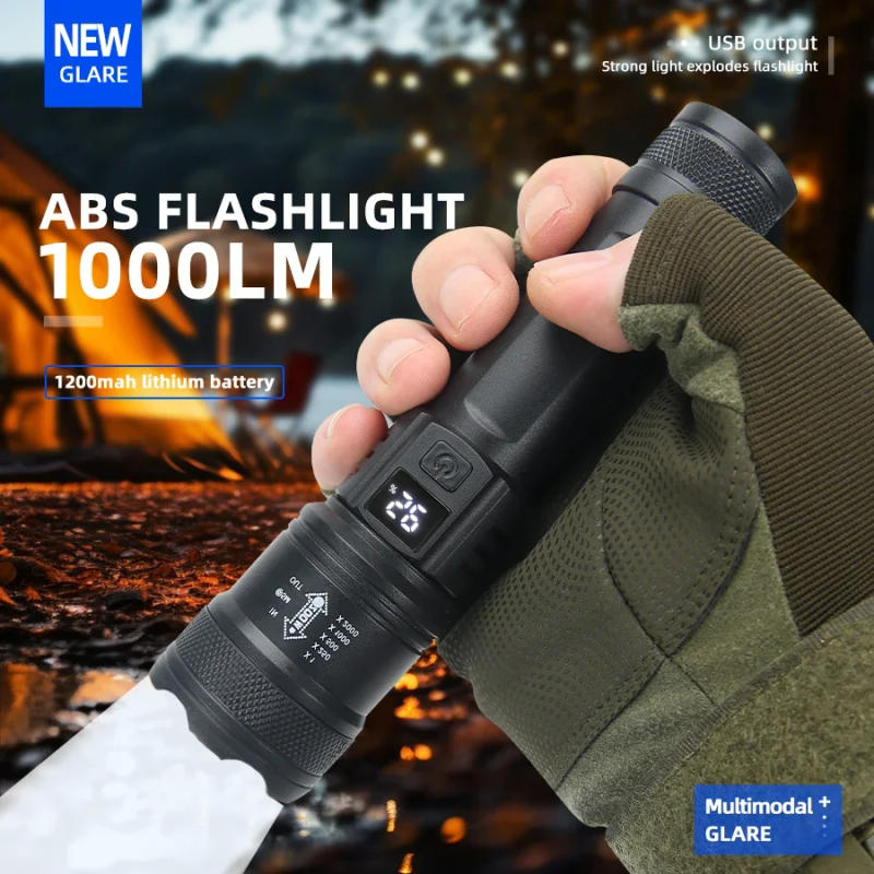 Description Picture 5 of itemSuper Bright 9000LM Led Zoom Flashlights with Power Display Built-in Battery USB Rechargeable Camping Hunting Emergency Lantern