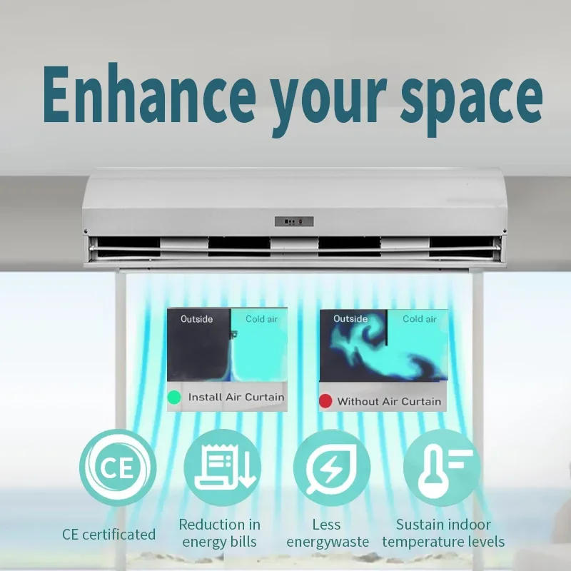 Description Picture 2 of itemAir Curtain MachineOEM Air Curtain Machine With Remote Control Suitable For Hotels Bank Supermarket Shopping Mall