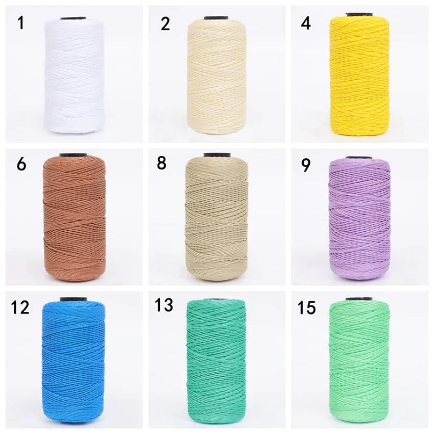 Description Picture 3 of itemNew 3-strand Polypropylene Ice Silk Thread DIY Hand Knitting Bag Hat Shoes Yarn Summer Crochet Thread  뜨개실
