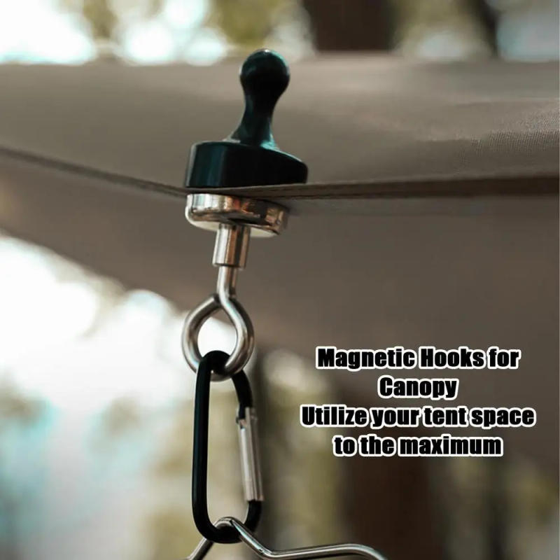 Description Picture 5 of item1Pcs Strong Magnetic Carabiner Keychain Camping Snap Clip D Type Lock Buckle Outdoor Tent Canopy Hanging Buckle Hook Clasps